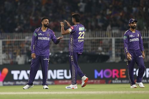 Varun Chakravarthy bowled an economical spell against the Rajasthan Royals, restricting them to a low total. Source: Getty