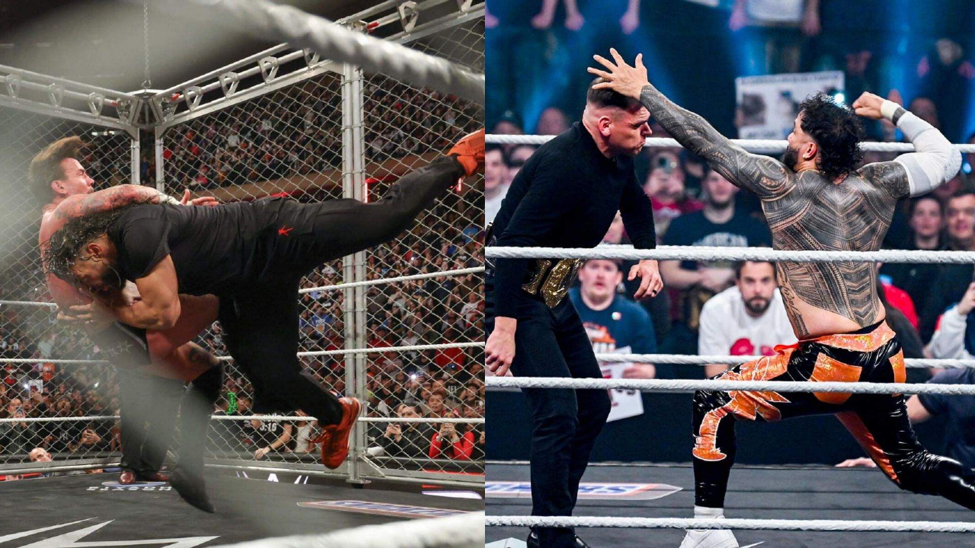 रोमन रेंस सीएम पंक जे उसो गुंथर (Photos: WWE.com)