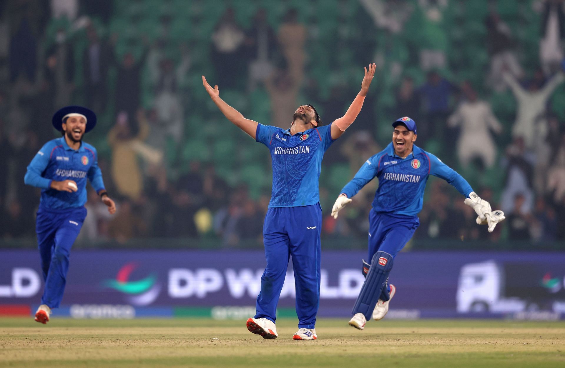 Azmatullah Omarzai picked up five wickets against England in Lahore Source: Getty