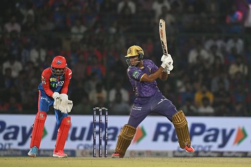 Angkrish Raghuvanshi top-scored for KKR with a 32-ball 44. [P/C: Getty]