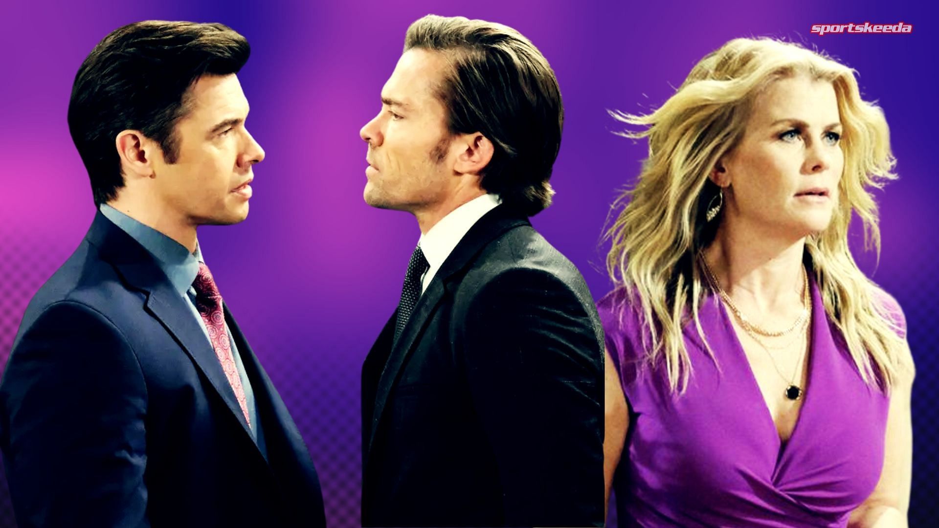 Xander, Philip, and Sami from Days of Our Lives [Custom cover edited by Sportskeeda (Original image via Peacock)]