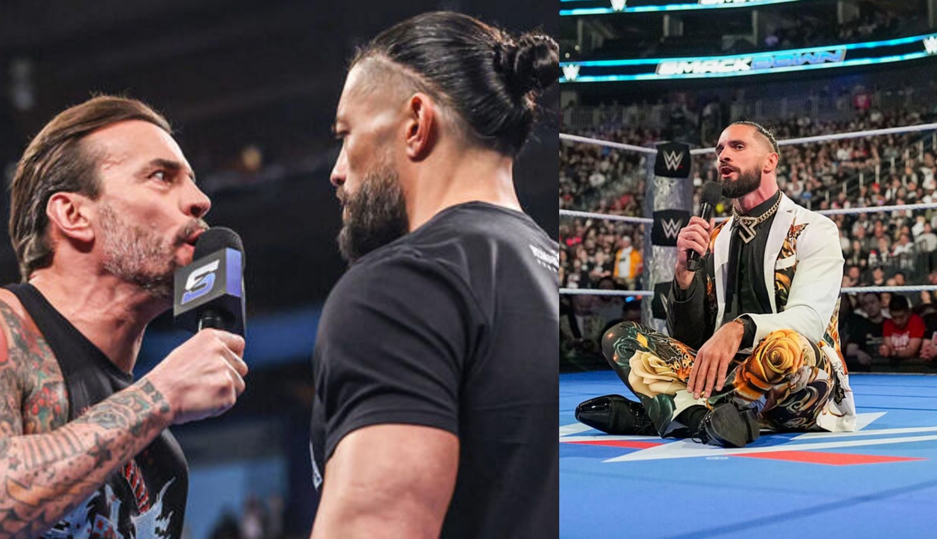 सीएम पंक और सैथ रॉलिंस प्रोमो कट करते हुए (Photo: WWE.com)