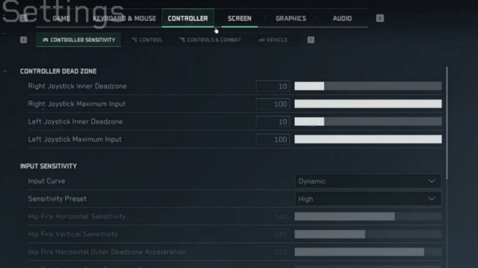 Delta Force controller settings (Image via TiMi Studio)