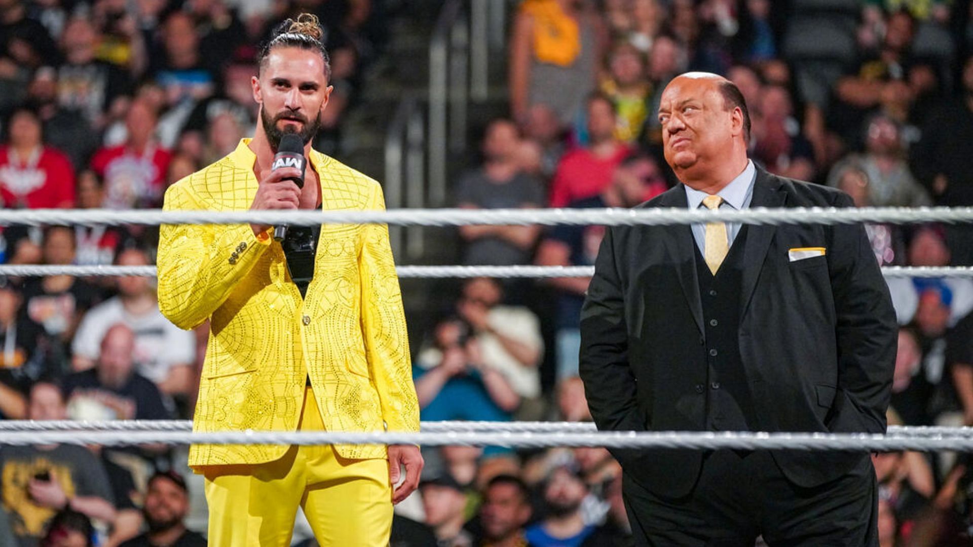 Seth Rollins and Paul Heyman on an episode of RAW. [Image from WWE.com]
