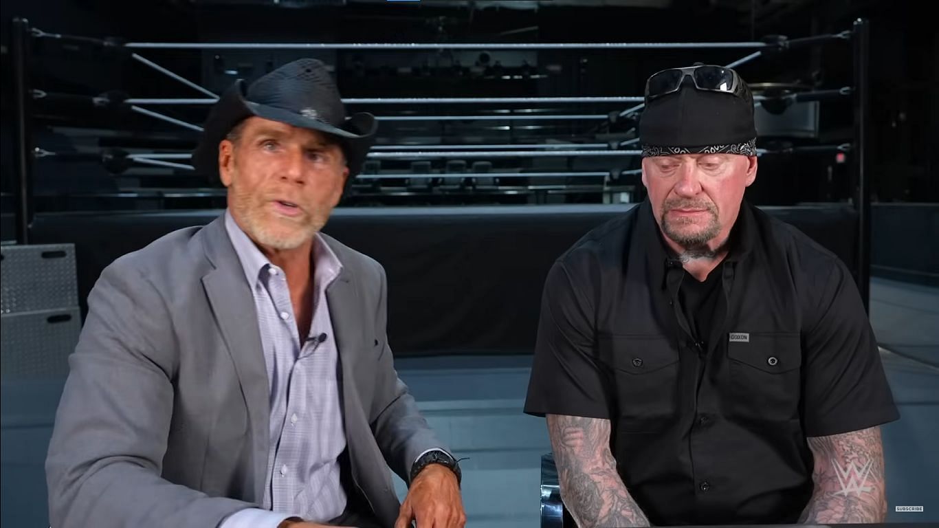 WWE Hall of Famers Shawn Michaels and The Undertaker (Image via WWE on YouTube)