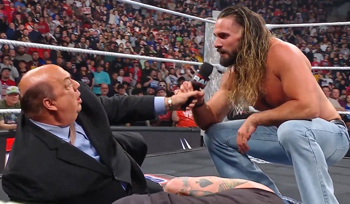 Seth Rollins &amp; Paul Heyman. [Image credits: WWE on X]
