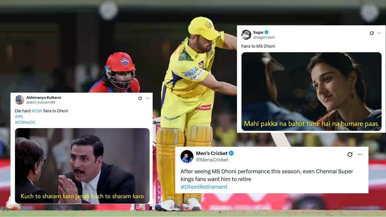 धोनी 30 रन पर नाबाद रहे (Pc: IPL, X@sagarcasm, X@abhi_kulkarni85)