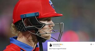 "Finished" - Fans react after Jake Fraser-McGurk departs cheaply again in DC vs RR IPL 2025 clash