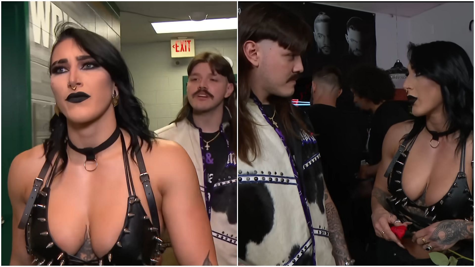 Rhea Ripley and Dominik Mysterio backstage at RAW. [Pictures via: WWE