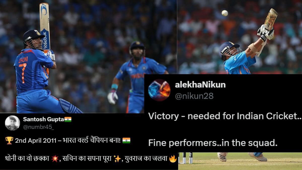 एमएस धोनी, युवराज सिंह, सचिन तेंदुलकर (Photo Credit_Getty, X/@numbr45_, X/@nikun28)