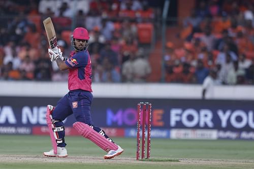 Nitish Rana played several delightful shots in RR's win over CSK [Credit: Getty]