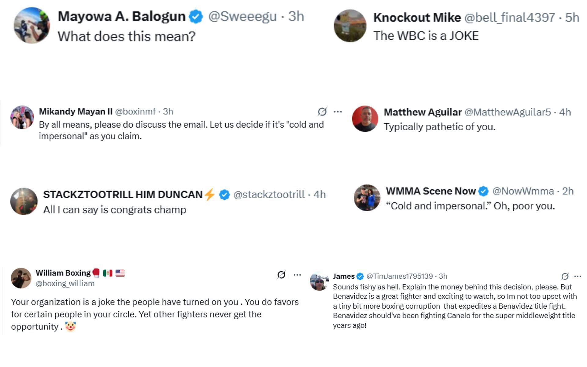 Fan reactions [Screenshots courtesy: @wbcmoro on X]