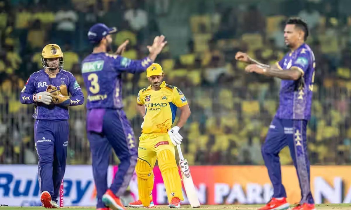 CSK vs KKR, MS Dhoni and Ajinkya Rahane, Sunil Narine 