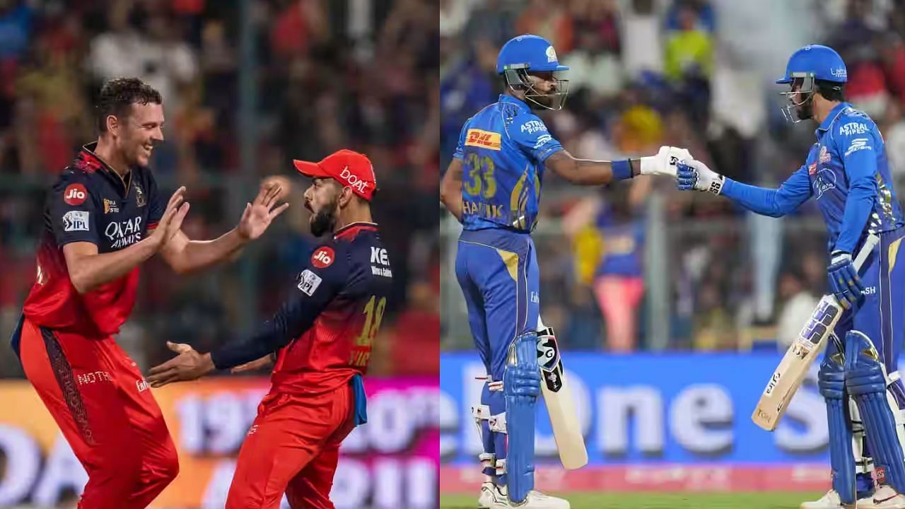 मुंबई इंडियंस और आरसीबी के खिलाड़ी (Pc: IPL)