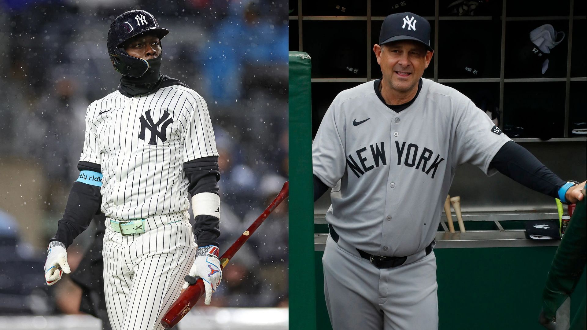 Yankees manager Aaron Boone reacts to viral Jazz Chisholm Jr. biting video (Photo Source: IMAGN)
