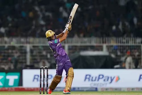 Angkrish Raghuvanshi (26 off 16) top-scored for KKR in their IPL 2025 clash against MI. [P/C: iplt20.com]