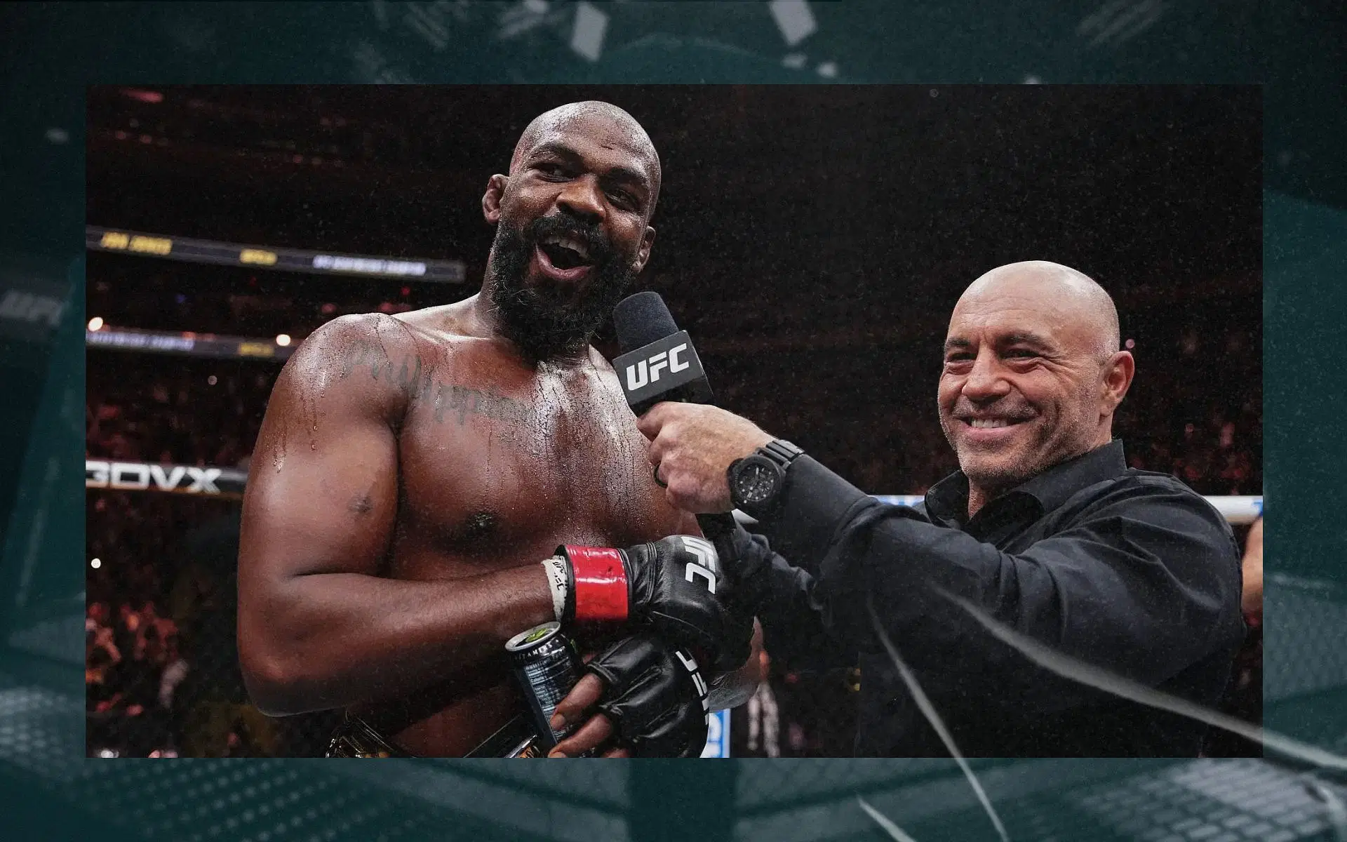 Joe Rogan (right)  shares his take on reason behind Jon Jones