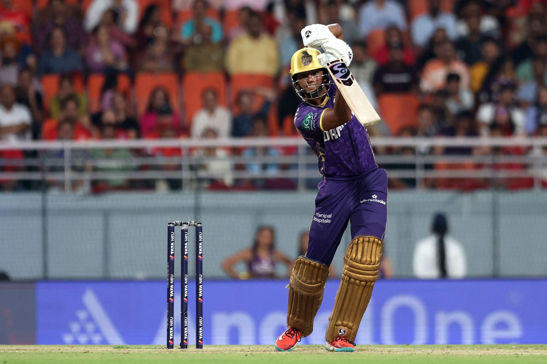 Angkrish Raghuvanshi was the only KKR batter to score more than 20 runs in their IPL 2025 clash against PBKS. [P/C: Getty]