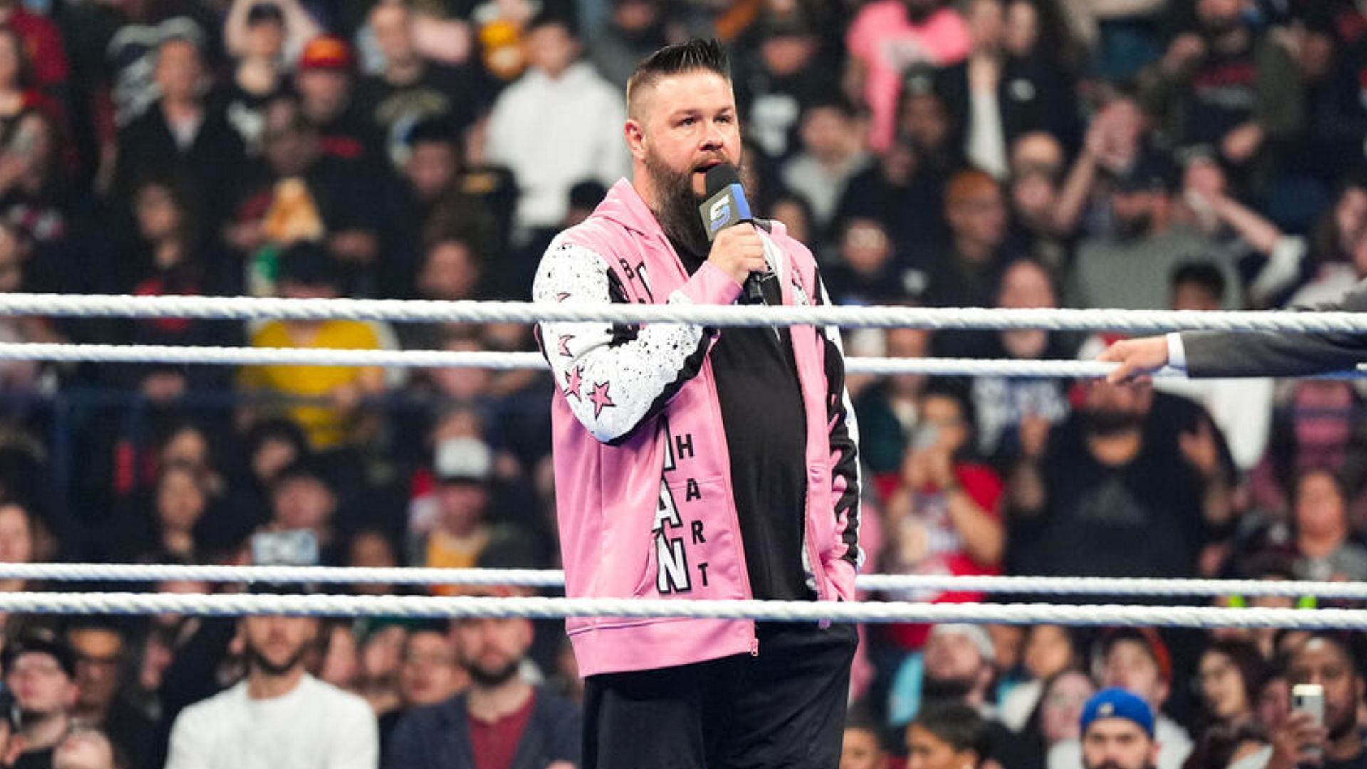 Kevin Owens on SmackDown! [Image credit: WWE.com]