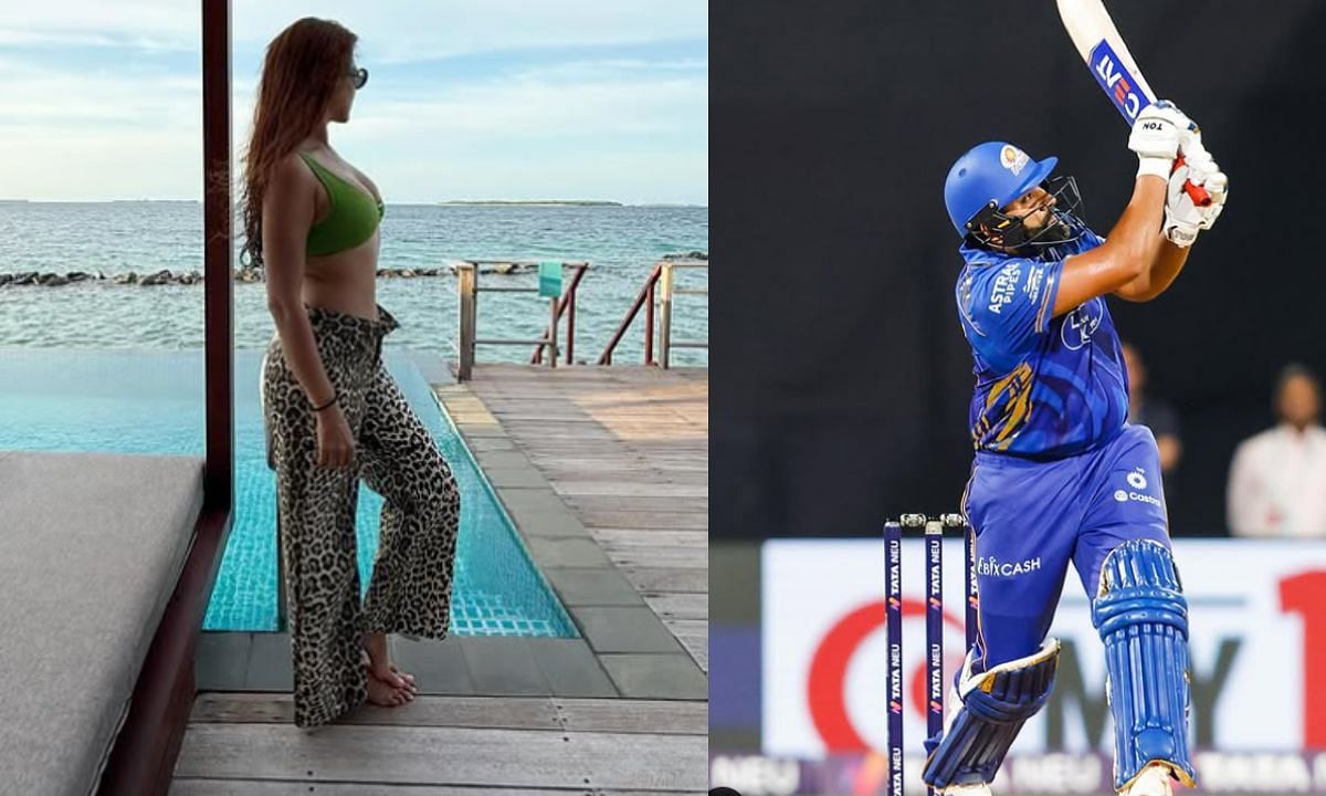 रोहित शर्मा की फैन है यह खूबसूरत हसीना (Source: mumbaiindians/sonalchauhan)
