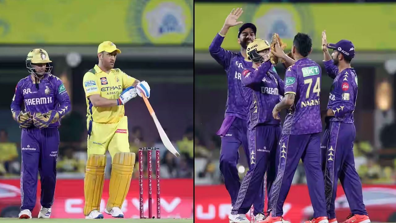 एमएस धोनी KKR के खिलाफ मैच के दौरान (Photo Credit: BCCI)