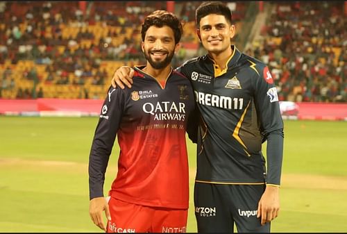 Rajat Patidar of RCB and Shubman Gill of GT at toss [Getty Images]