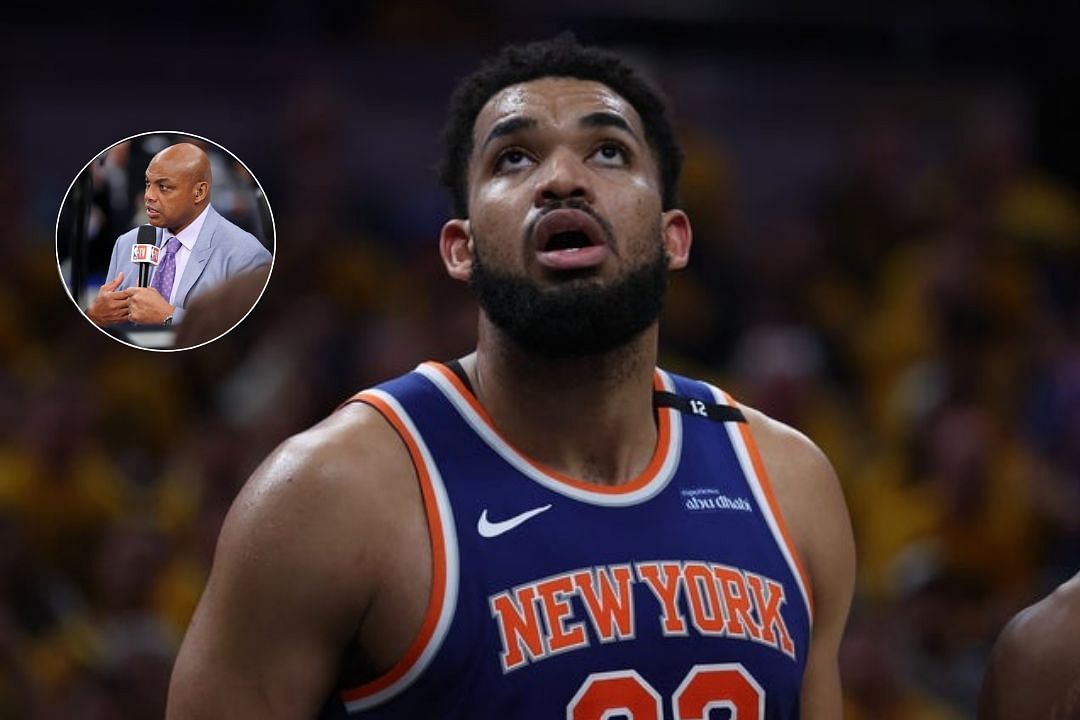 Karl-Anthony Towns during the Eastern Conference Finals against the Pacers, Charles Barkley speaks during an NBA broadcast 