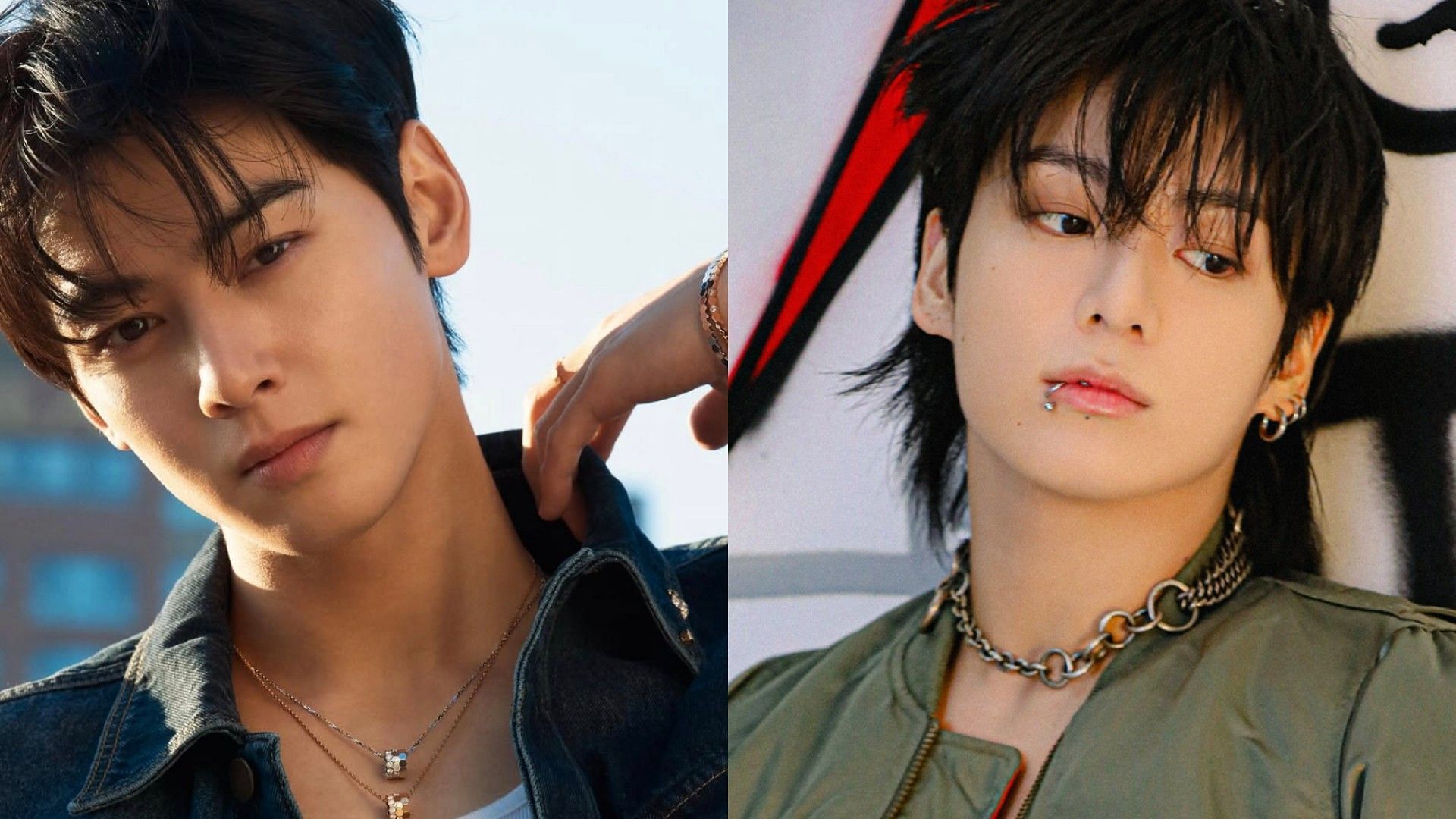 Cha Eun-woo and Jungkook (Image via Instagram/@eunwo.o_c and Weverse/BTS)