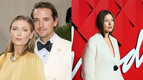 Maria Sharapova's fiancé Alexander Gilkes reacts as Russian serves up perfection in latest campaign