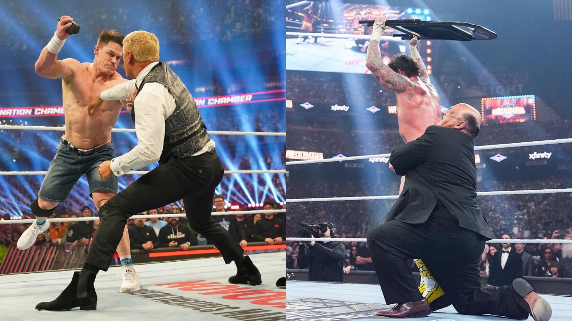 Roman Reigns, CM Punk, Paul Heyman, John Cena, Cody Rhodes, WWE