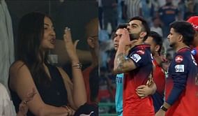Anushka Sharma and Virat Kohli adorably exchange flying kisses after RCB’s sensational 6-wicket win over LSG in IPL 2025 match [Watch]