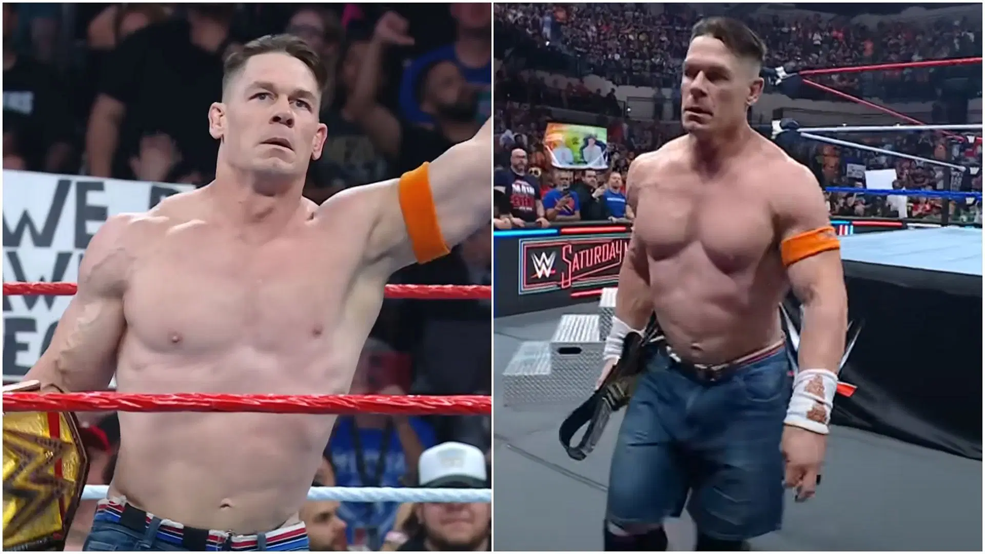 John Cena is the 17-time World Champion. [Pictures via: WWE
