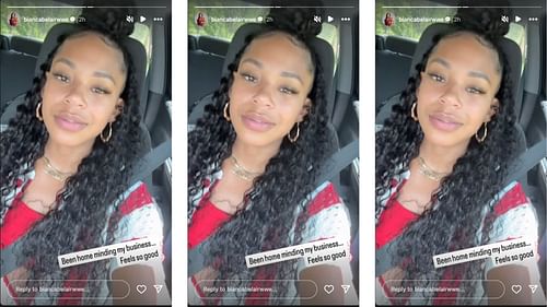 Belair shares an interesting message amid her injury hiatus. [Image credit: Bianca Belair's Instagram story]