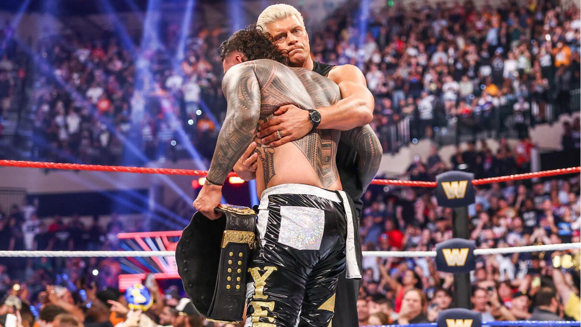 WWE World Heavyweight Champion Jey Uso and Cody Rhodes. (Image credits: wwe.com) 