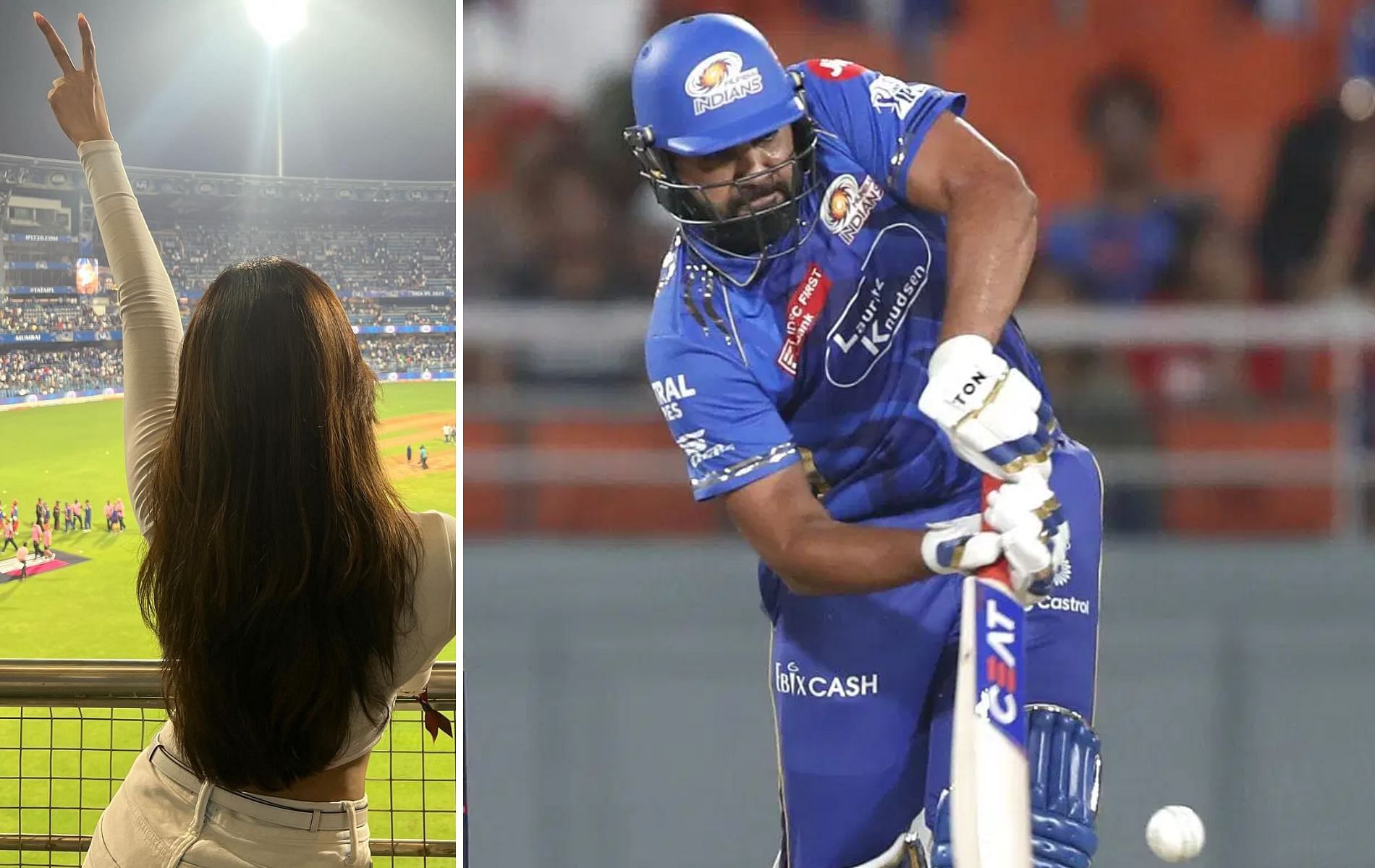 Sonal Chauhan (left) was impressed by Rohit Sharma