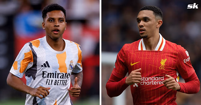 Rodrygo reacts after Real Madrid announce Trent Alexander-Arnold signing from Liverpool