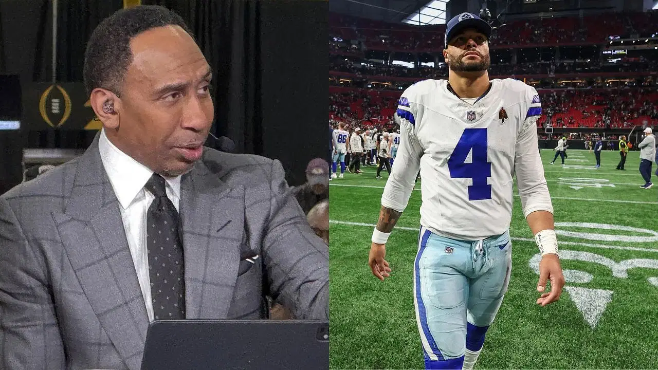 Dak Prescott (L) and Stephen A Smith (R)