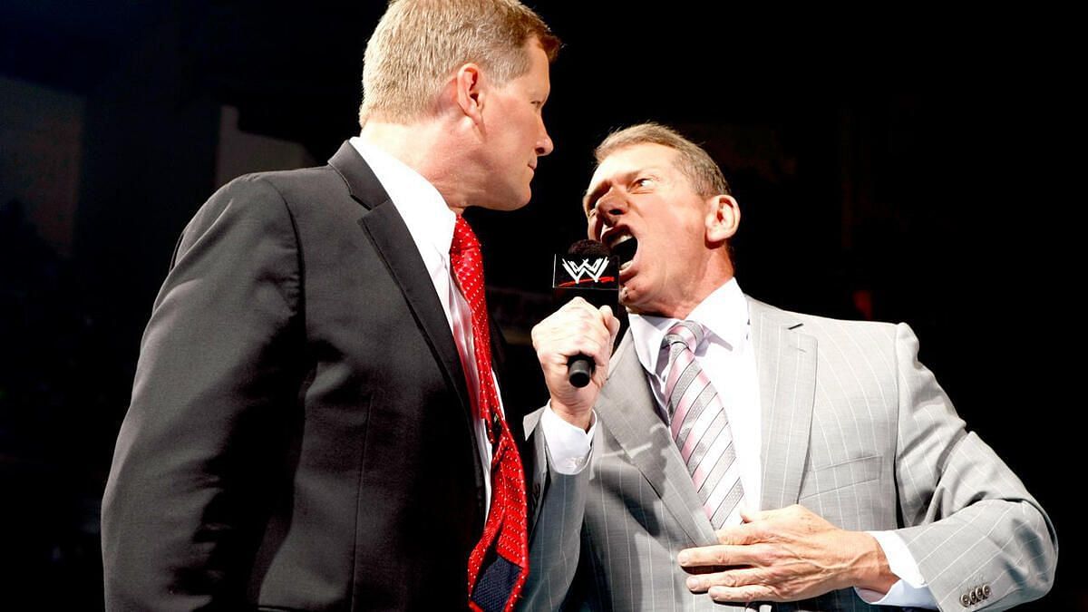 Vince McMahon and John Laurinaitis during an episode of RAW [Image: WWE.com]