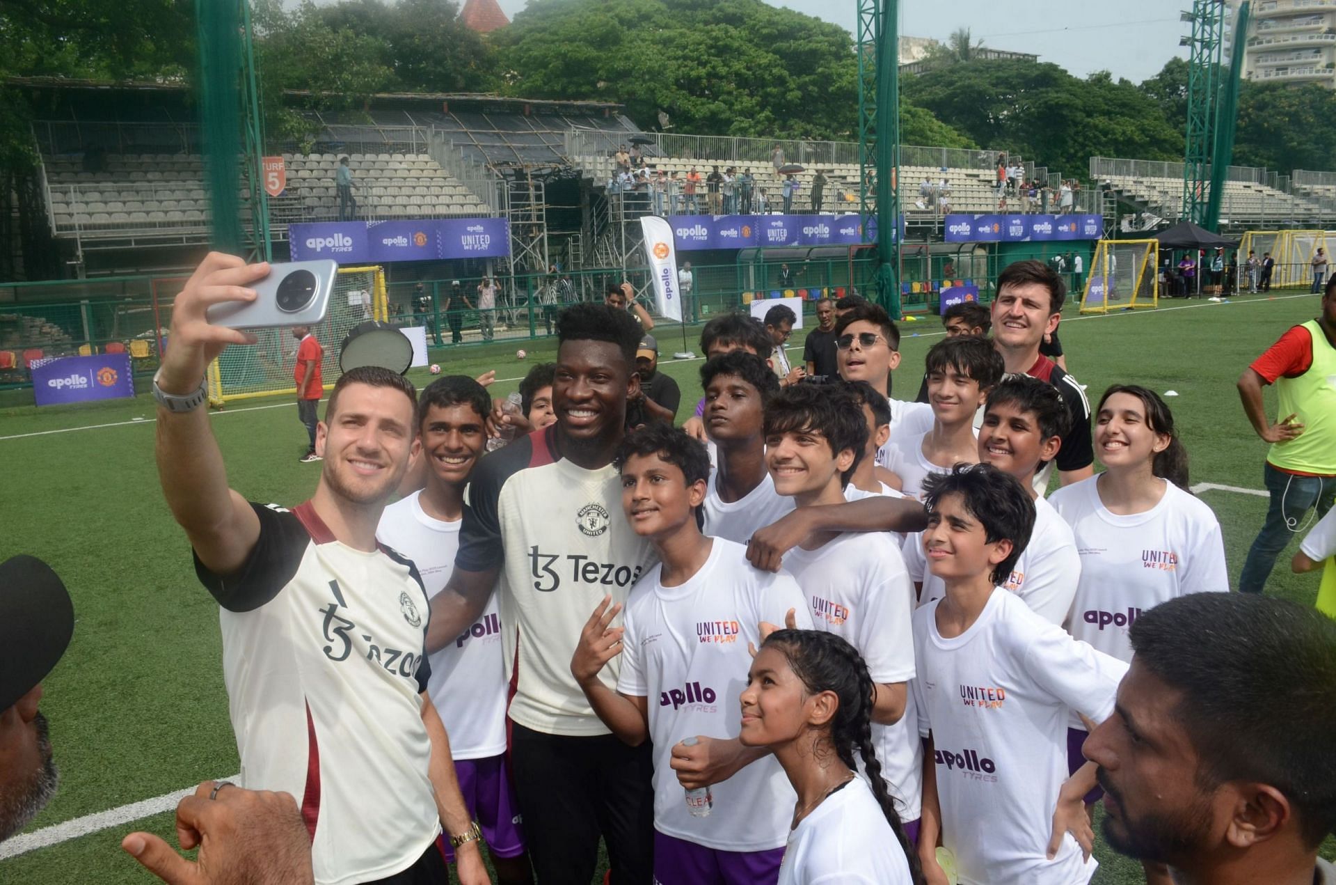 Dalot, Onana and Maguire in Mumbai