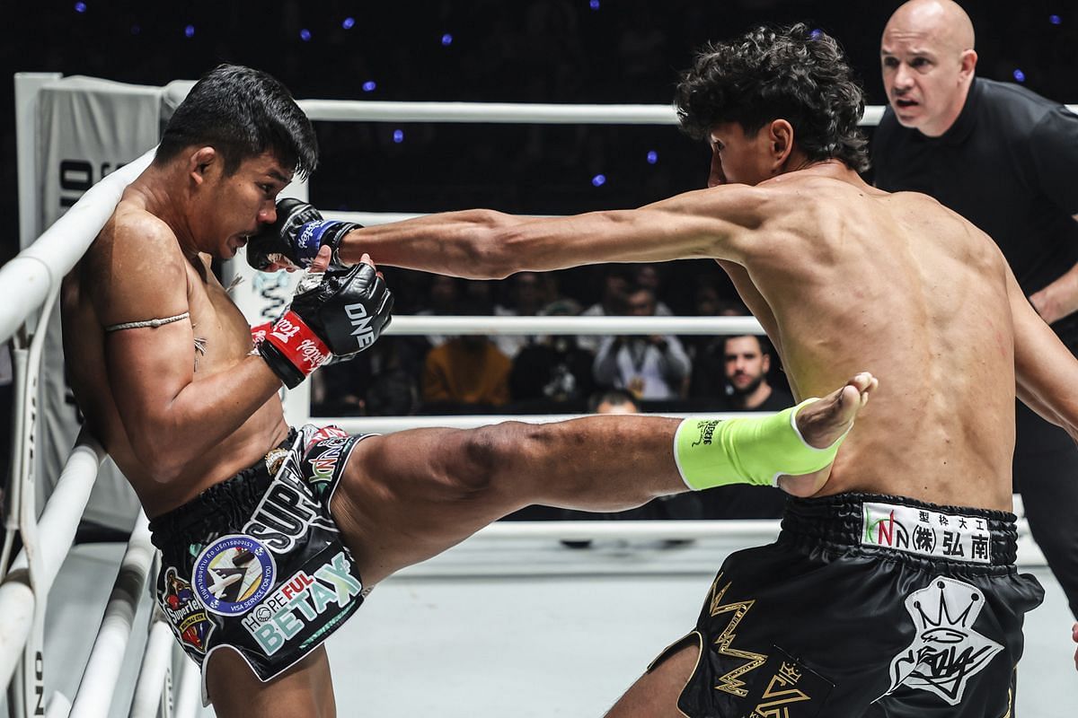 Superlek Kiatmoo9 and Nabil Anane - Photo by ONE Championship