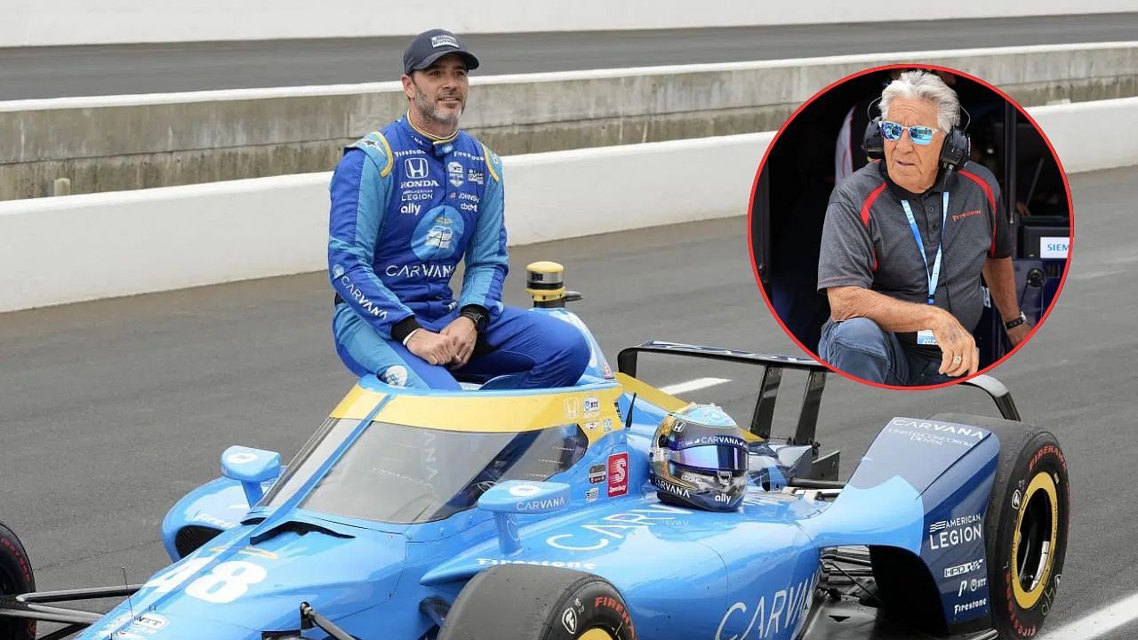 Jimmie Johnson and Mario Andretti