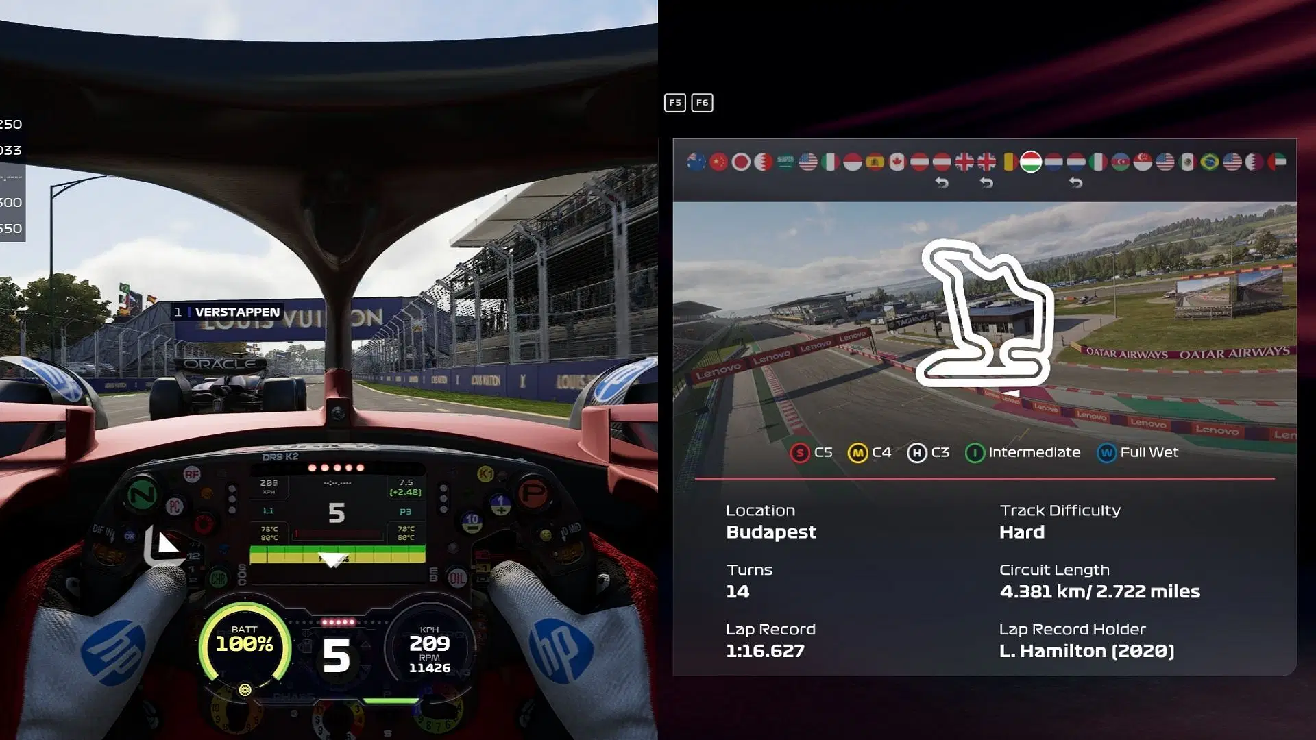 F1 25 Setup for the Hungarian GP