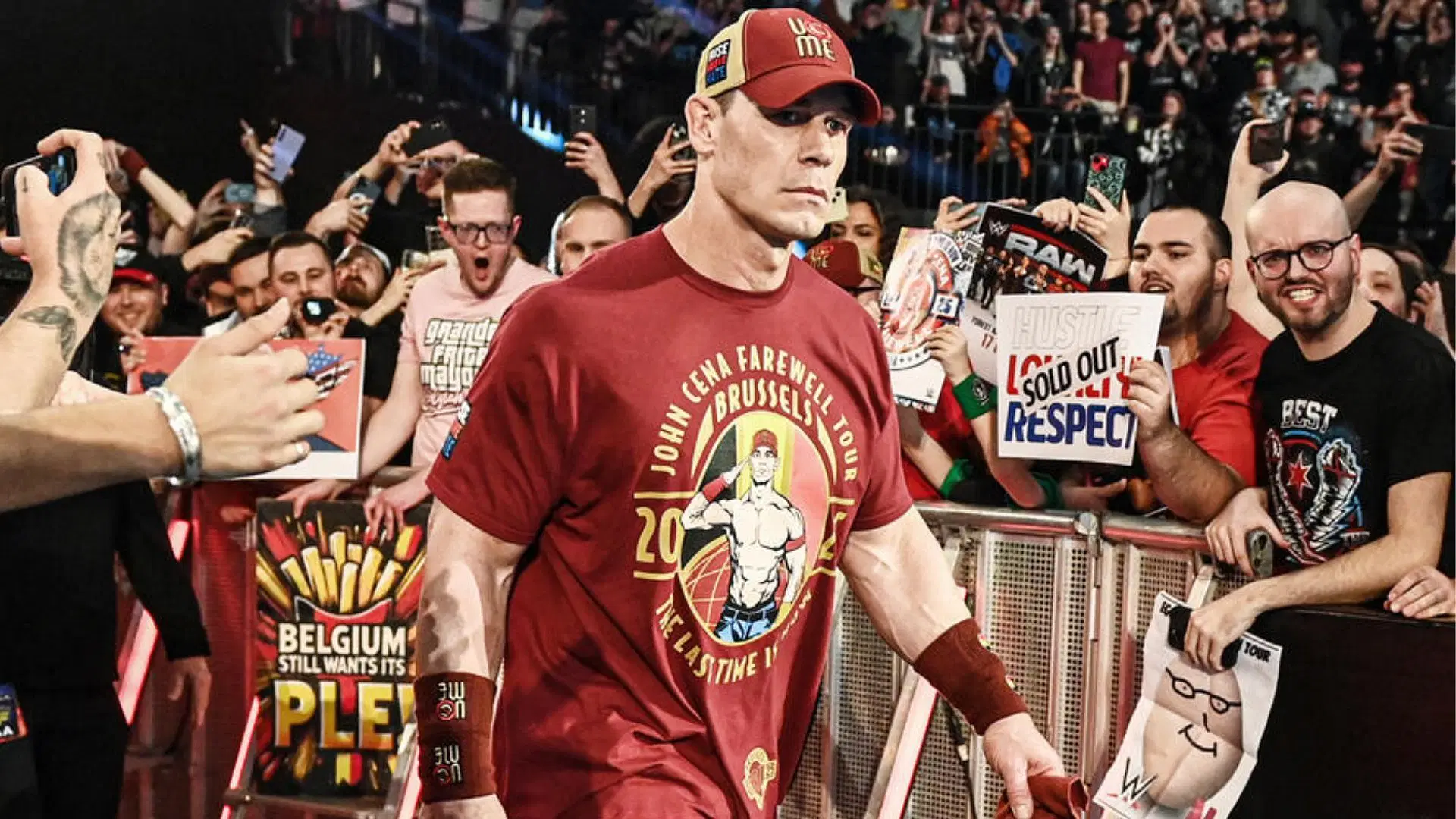John Cena in Brussels [Image Credits: WWE.com]