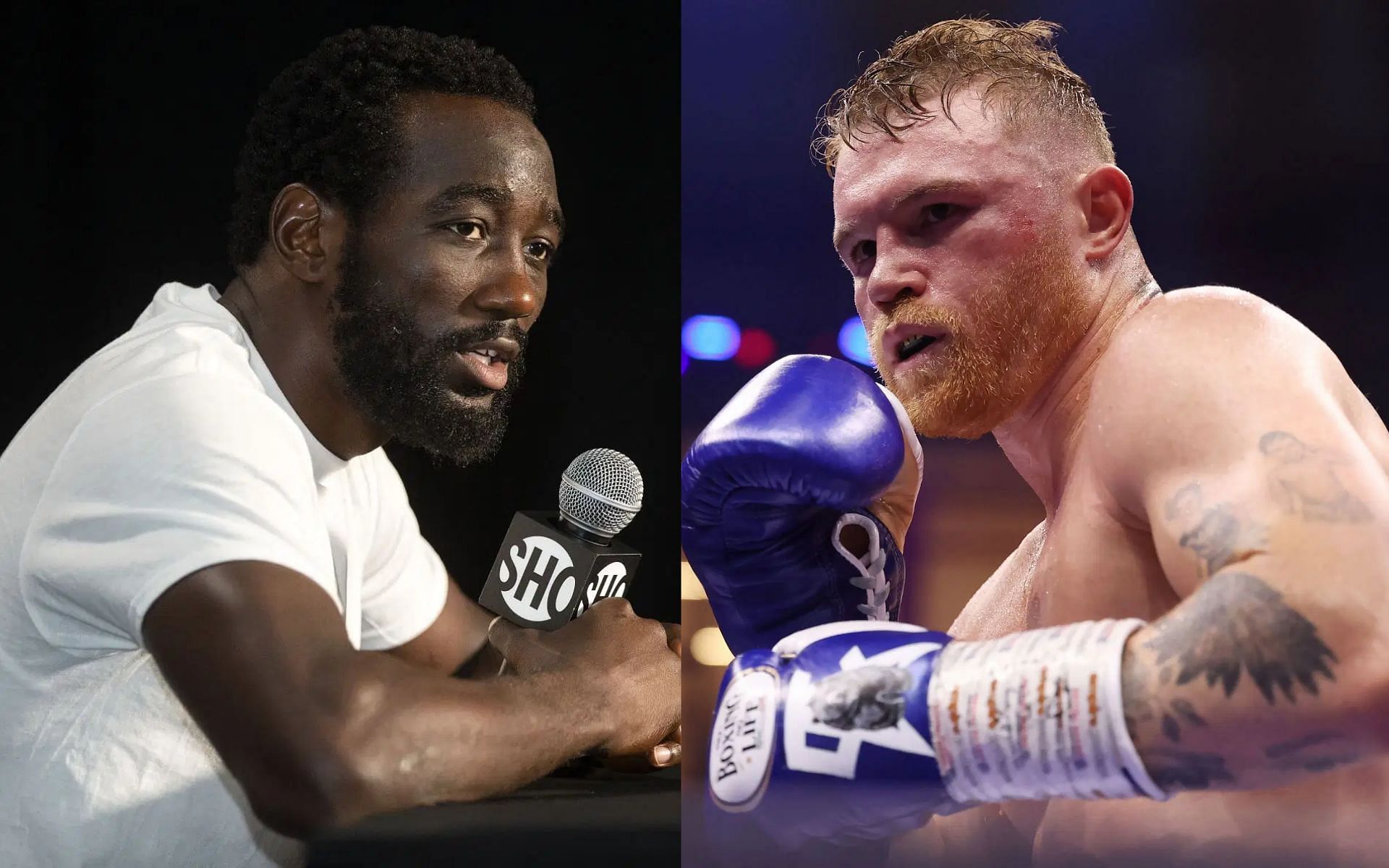 Terence Crawford (left) leaves podcast host stunned with fight purse for upcoming clash with Canelo Alvarez (right) [Images courtesy: Getty Images]