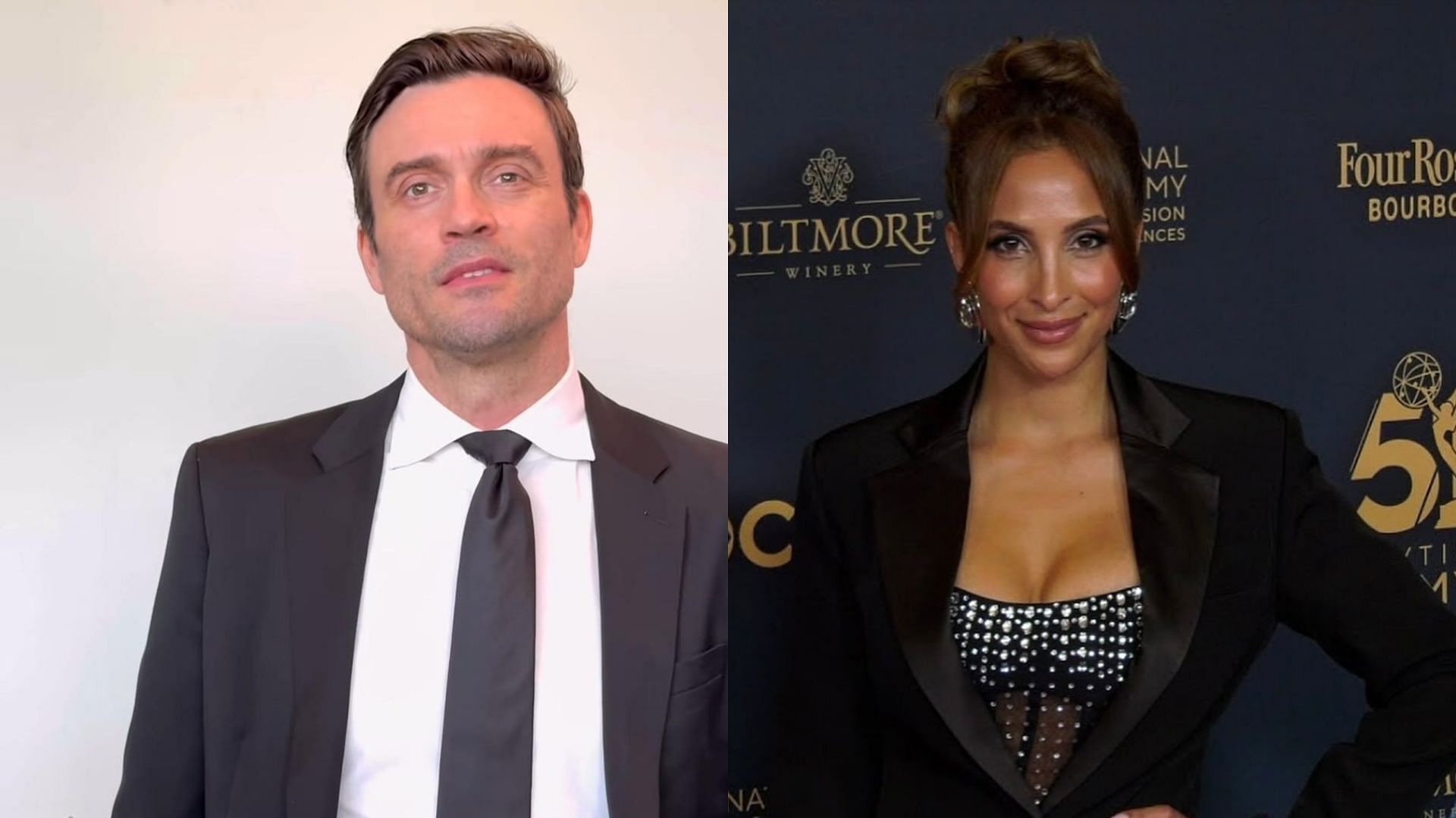 Lily (Christel Khalil) and Cane (Daniel Goddard) from The Young and the Restless (Image via Instagram/@thedanielgoddard, @christeladnana)