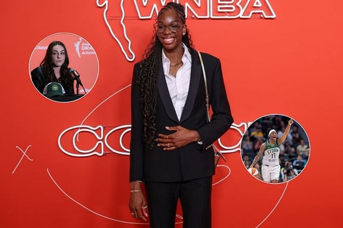 "Our big little babyyyyy": Nika Muhl and Erica Wheeler hype up Dominique Malonga's style statement at T-Mobile Park