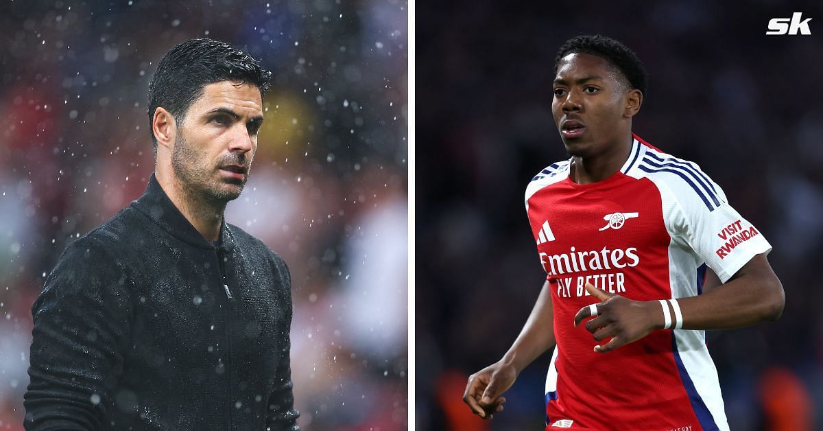 Mikel Arteta and Myles Lewis-Skelly