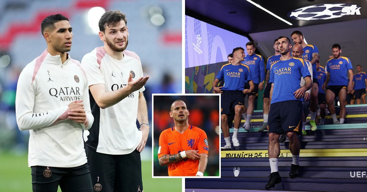 PSG (left), Inter (right), Wesley Sneijder (inset)  - All pics GETTY