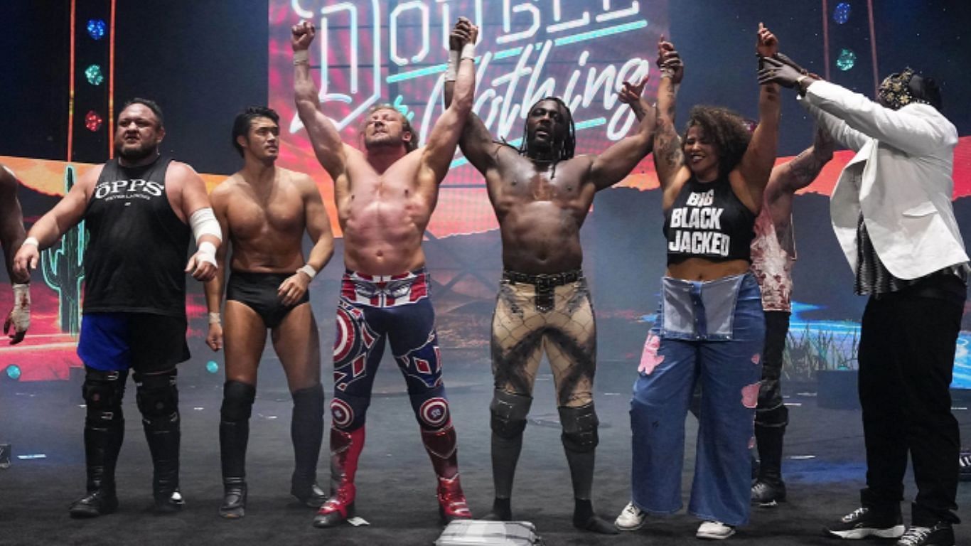 These stars were recently seen in action at Double or Nothing [ Image from allelitewrestling.com ] 
