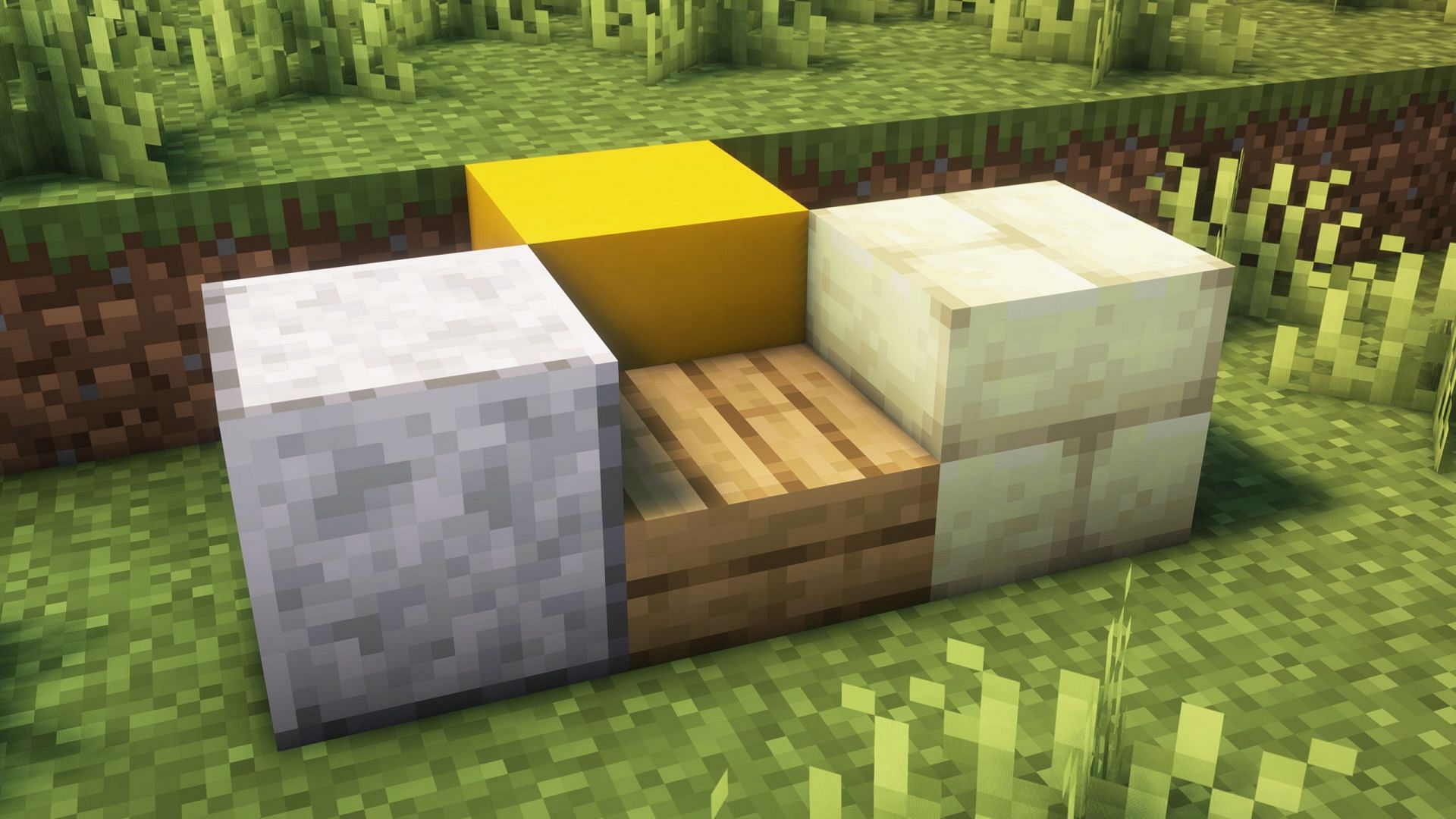 Some of these blocks should have certain variants in Minecraft (Image via Sportskeeda Gaming || Mojang Studios)